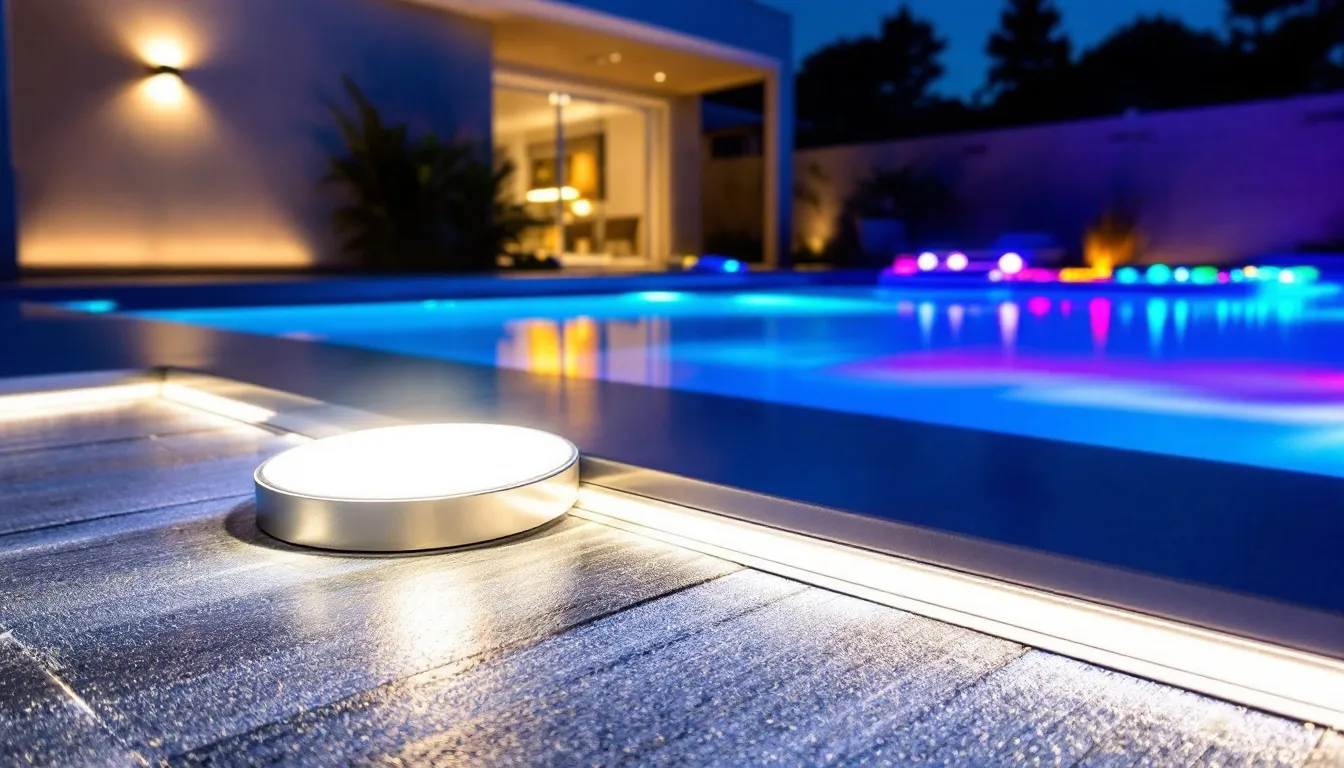 LED light diode technology diagram showing energy-efficient pool illumination