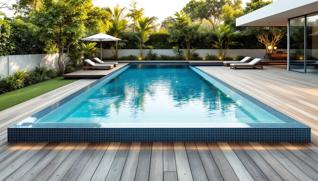 Sustainable pool design with solar thermal heating and eco-friendly materials