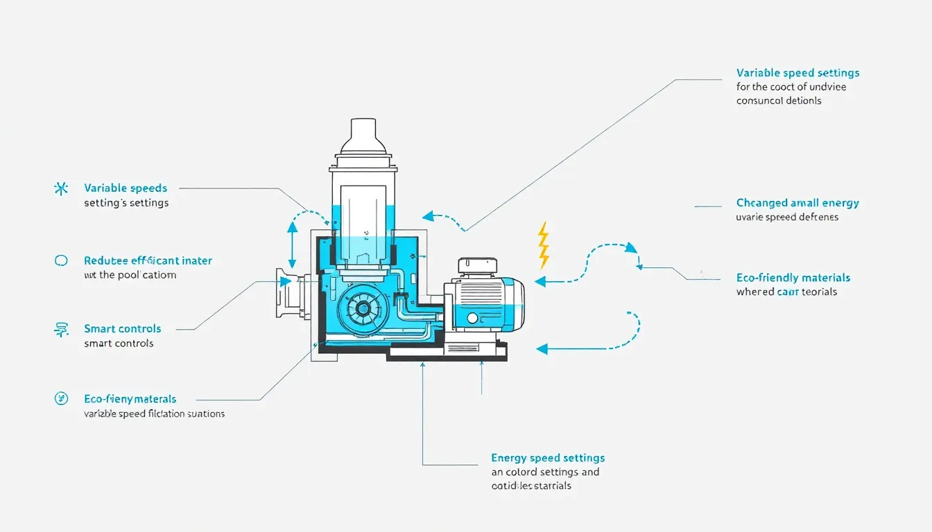 Energy-efficient pool pump circulating water through a filtration system