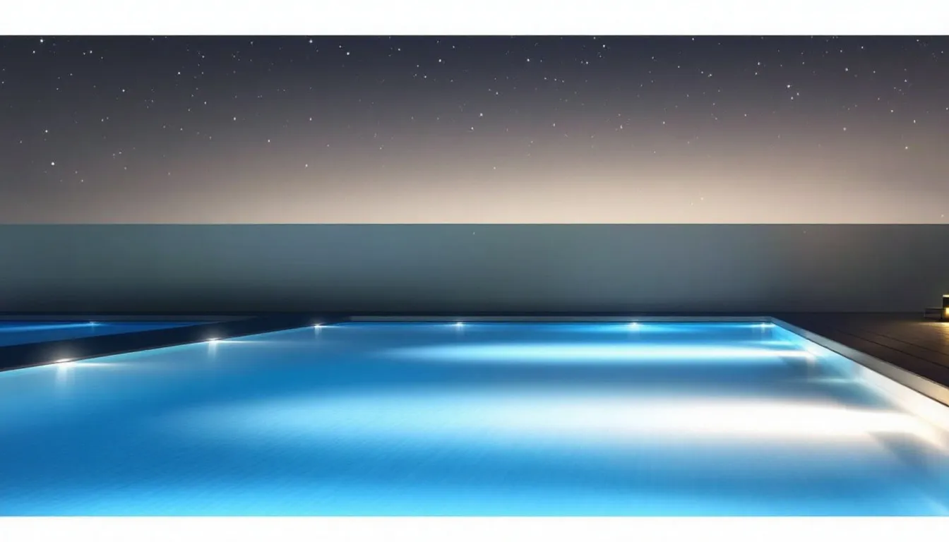 Selection of LED pool light fixtures in various sizes and color options