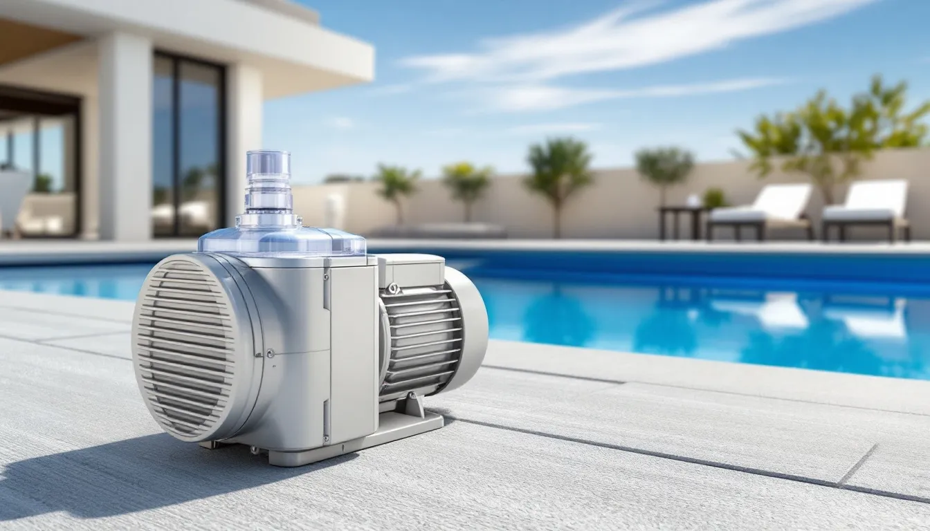 Energy-efficient pool equipment including variable speed pump and LED lights